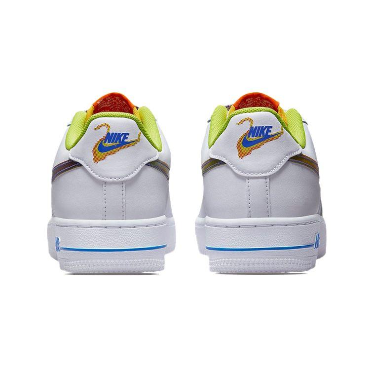 Nike Force 1 LV8 GS White Multi Kids Sneakers Medium-Blue Magma-Orange Multi-Color DQ7767-100