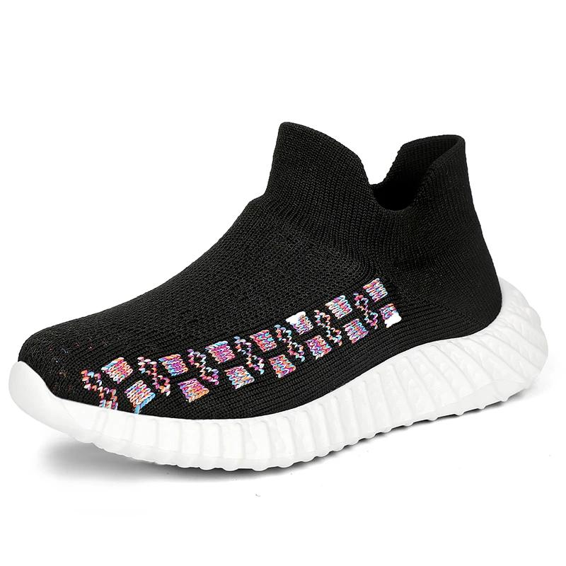 Outdoor Walking Footwear for Toddler Children Kids Sneakers Summer Running Shoes Knit Breathable Lightweight Comfy Athletic