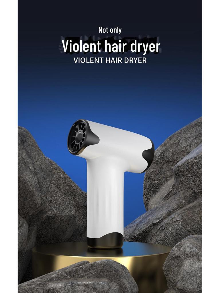 High-Speed Turbine Hair Dryer & Rechargeable Leafless Fan Combo
