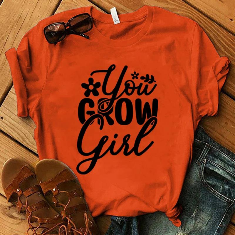 Fashion You Grow Girl Print Hip Hop Short Sleeve Men Women Summer Cool Casual Outdoor T Shirts Tops