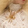 Pin Spider Necklace Opening Ring Insect Ear Studs Chic Exaggerated Spider Jewelry Set  Girls