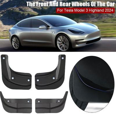 For Tesla Highland 2024 Car Mud Flaps Dirt Slpash Guard Front Wheel Rear Wheel Car Exterior Accessories