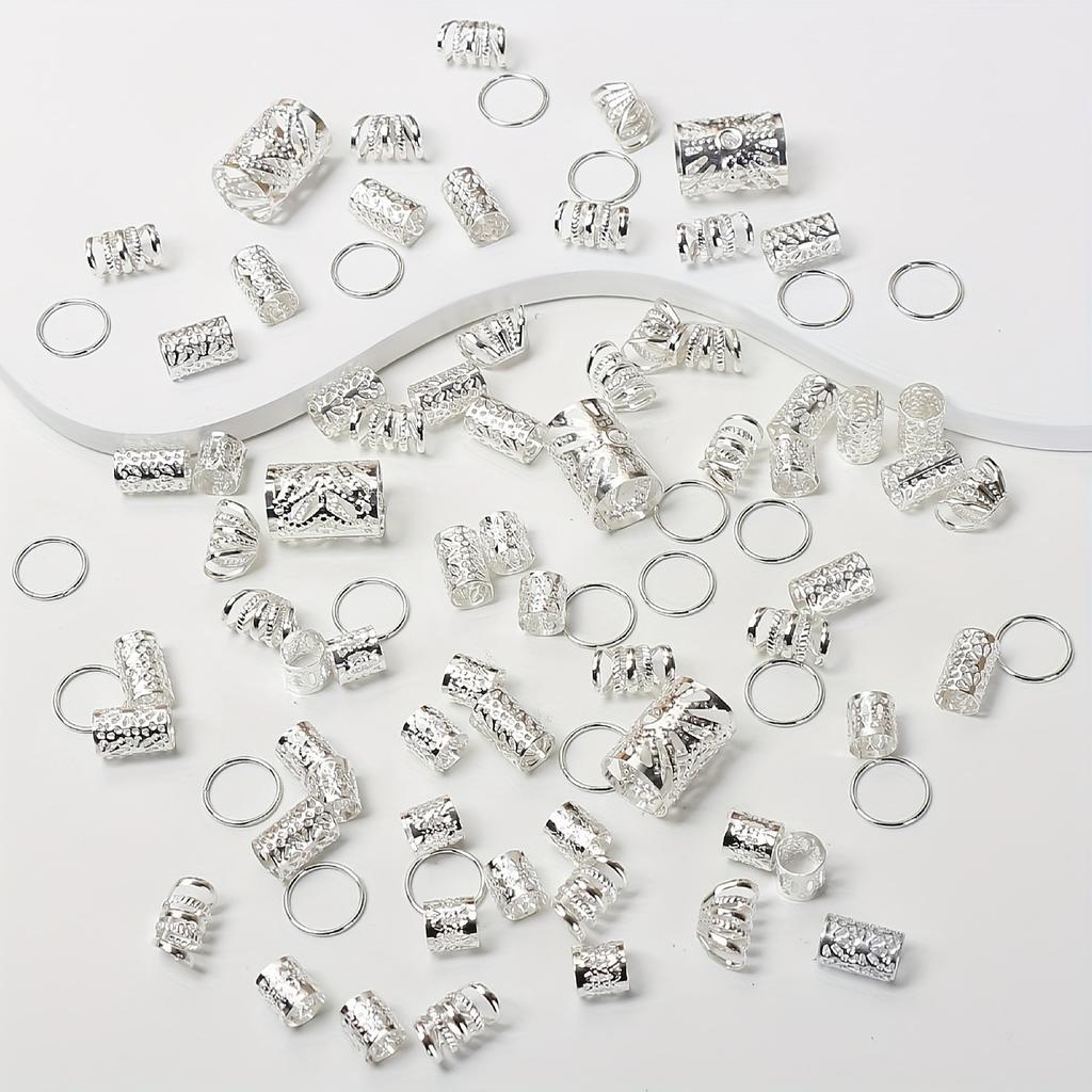 pcs European and American popular DIY wig dreadlocks jewelry accessories hollow braids hair extension ring jewelry