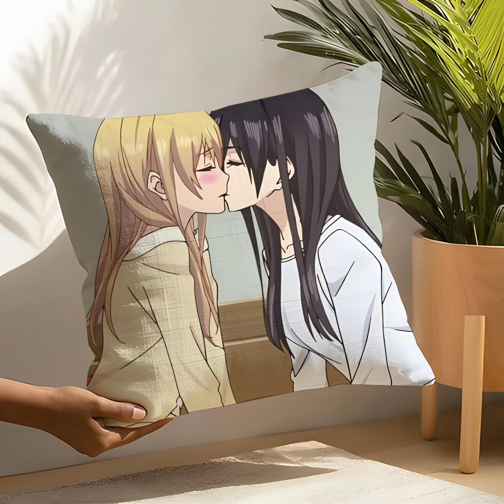 Yuri Anime Bloom Into You Kissenbezug Heim Wohnzimmer Dekoration Leinen Kissenbezüge Kissenhülle