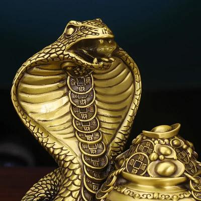 Kupfer Schlange Ornament, Zwölf Tierkreiszeichen Schlangen, Ruyi Schlange, Heim Wohnen Handwerk Geschenk