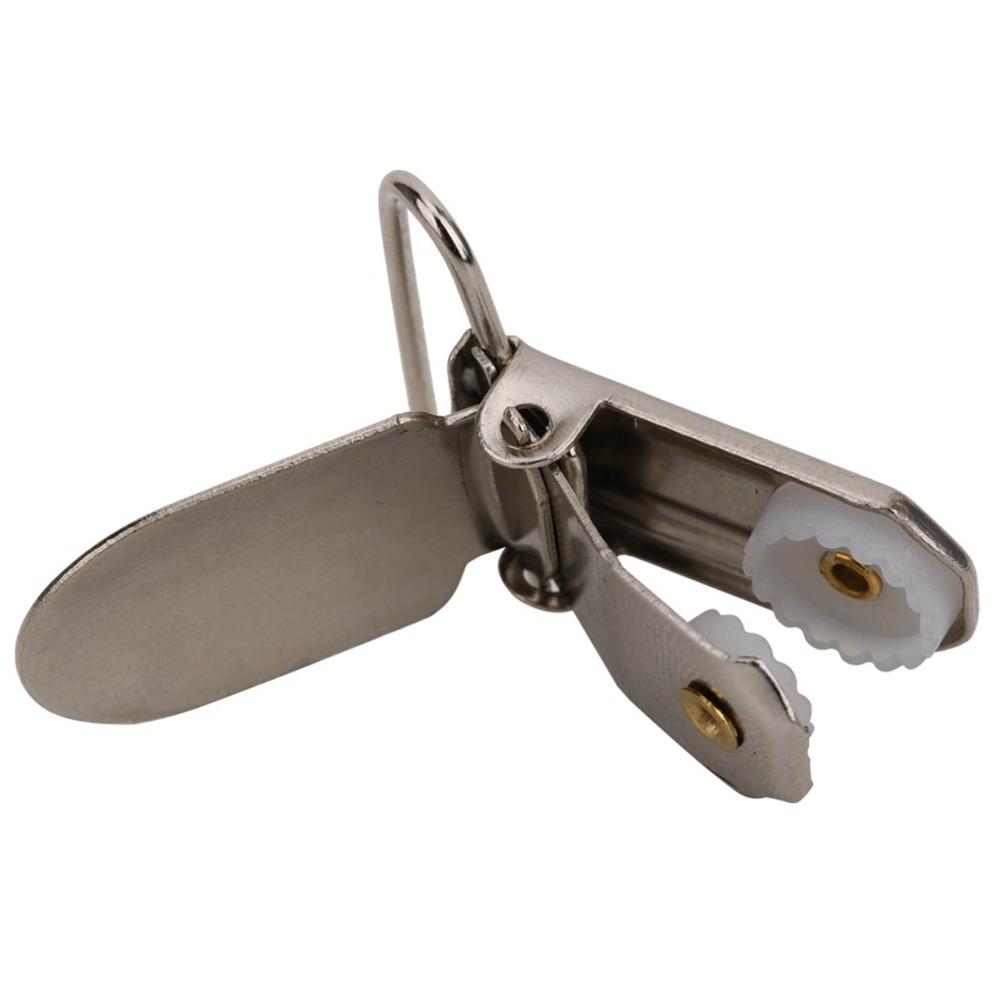 20pcs Metal Material Suspender Snap Silver Duckbill Shape Clips  Clothes Decoration