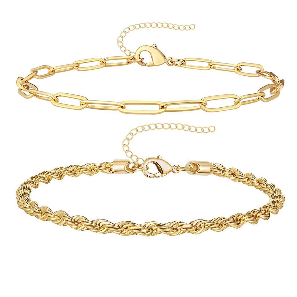 Bohemian Minimalist Women's Hand Jewelry Set: 6 Multi-layer Simple Bracelets