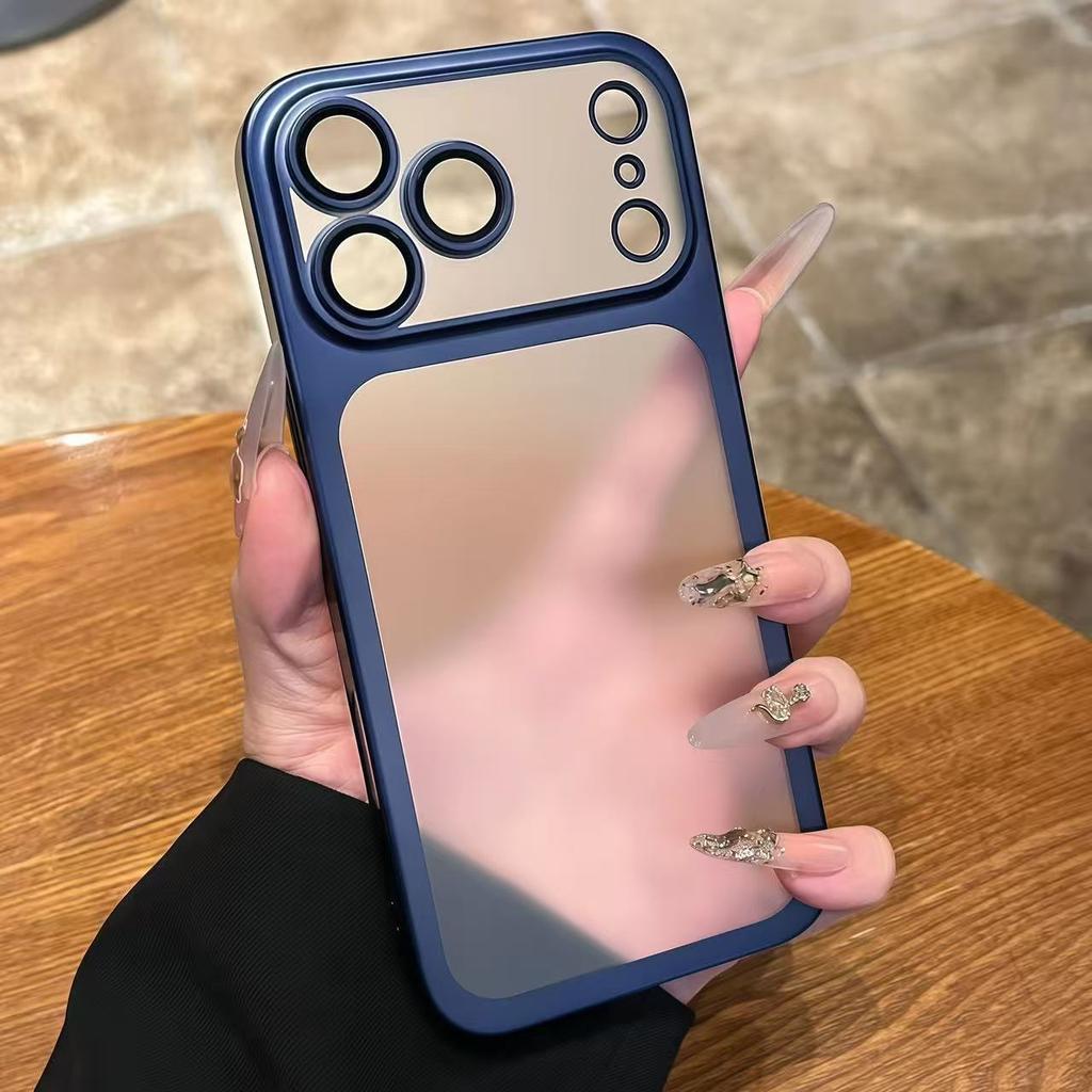 Luxury Transparent Phone Case For iPhone 17 Air 17Pro 17 Pro Max Plating Frame Lens Film Protection Anti-fall Hard Clear Cover