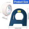Masking Tape Dispenser with Free White Tape, Desktop Sticker Roller for Washi & Craft Tape, Easy One-Hand Use Organizer with Cutter