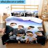 3 Stück K-Pop Musikgruppe 3 Stück Bettwäsche, inklusive 3 Stück Bettbezug und 2 Stück Kissenbezüge. Perfekt für Weihnachten, ideal für Schlafzimmer, Wohnheimzimmer