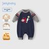 JELLYBABY Хлопковый комбинезон для малыша в преппи-стиле с длинным рукавом