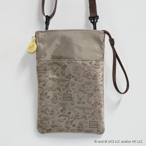 Curious George / Design Sacoche (Line Art Pattern, Ginger Beige) UND49161H Beige