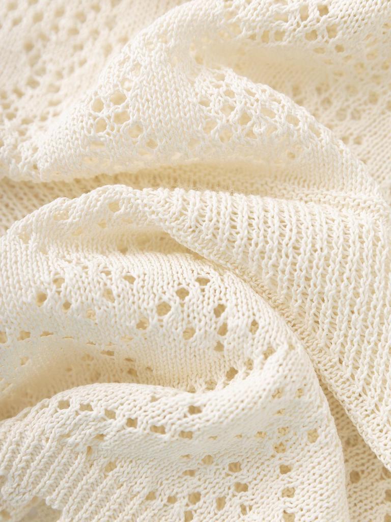 Bohemian Trójwymiarowa Dzianina Szydełkowa z Dziurkami na Wczesną Jesień