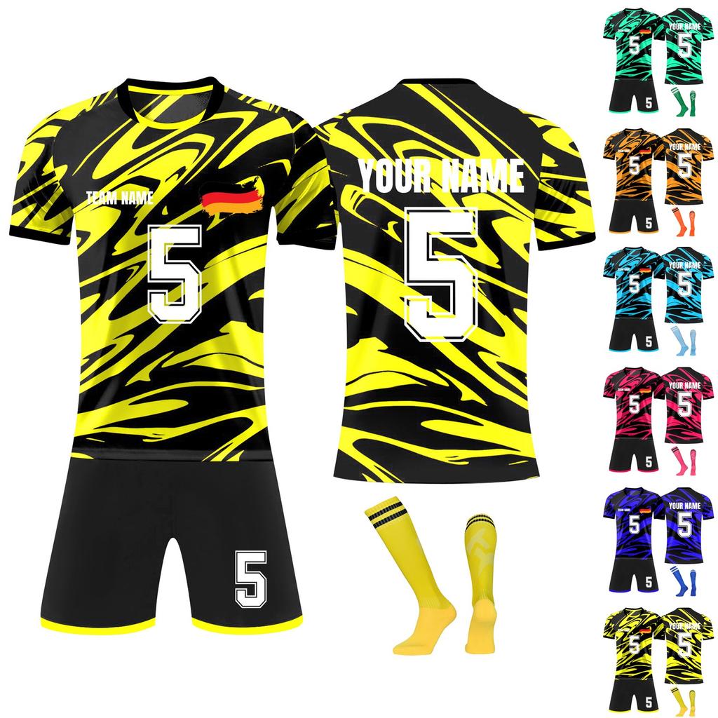 Personlig skjortesett for menn jenter med navnenummer Spesialtilpassede fotballdrakter for gutter treningsdress