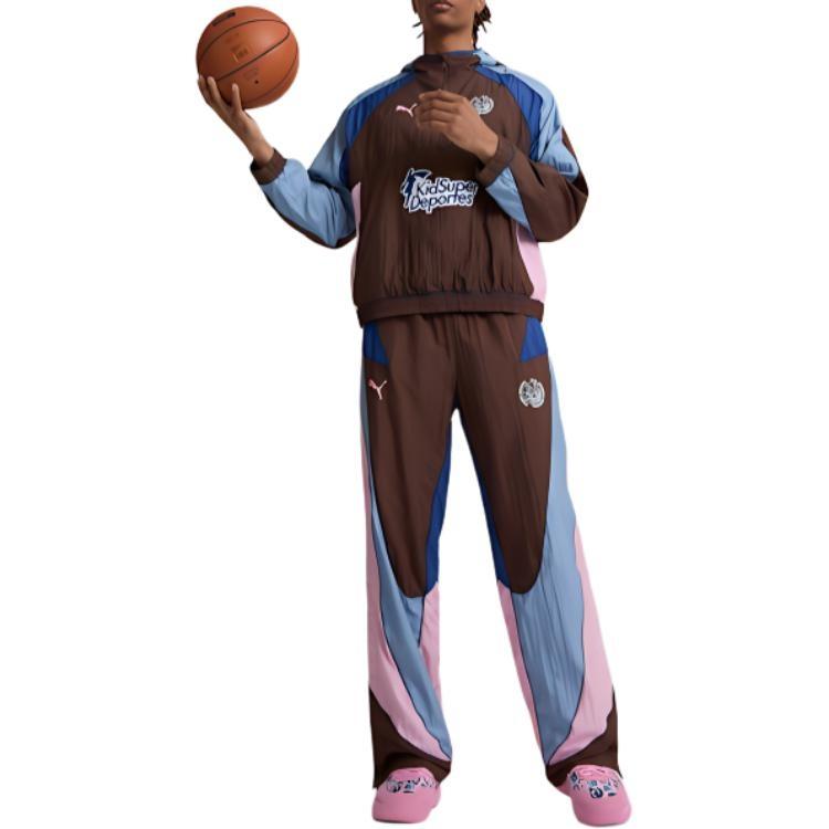 PUMA Hoops x KidSuper Track Pants 'Chestnut Brown' Men's 627855-01