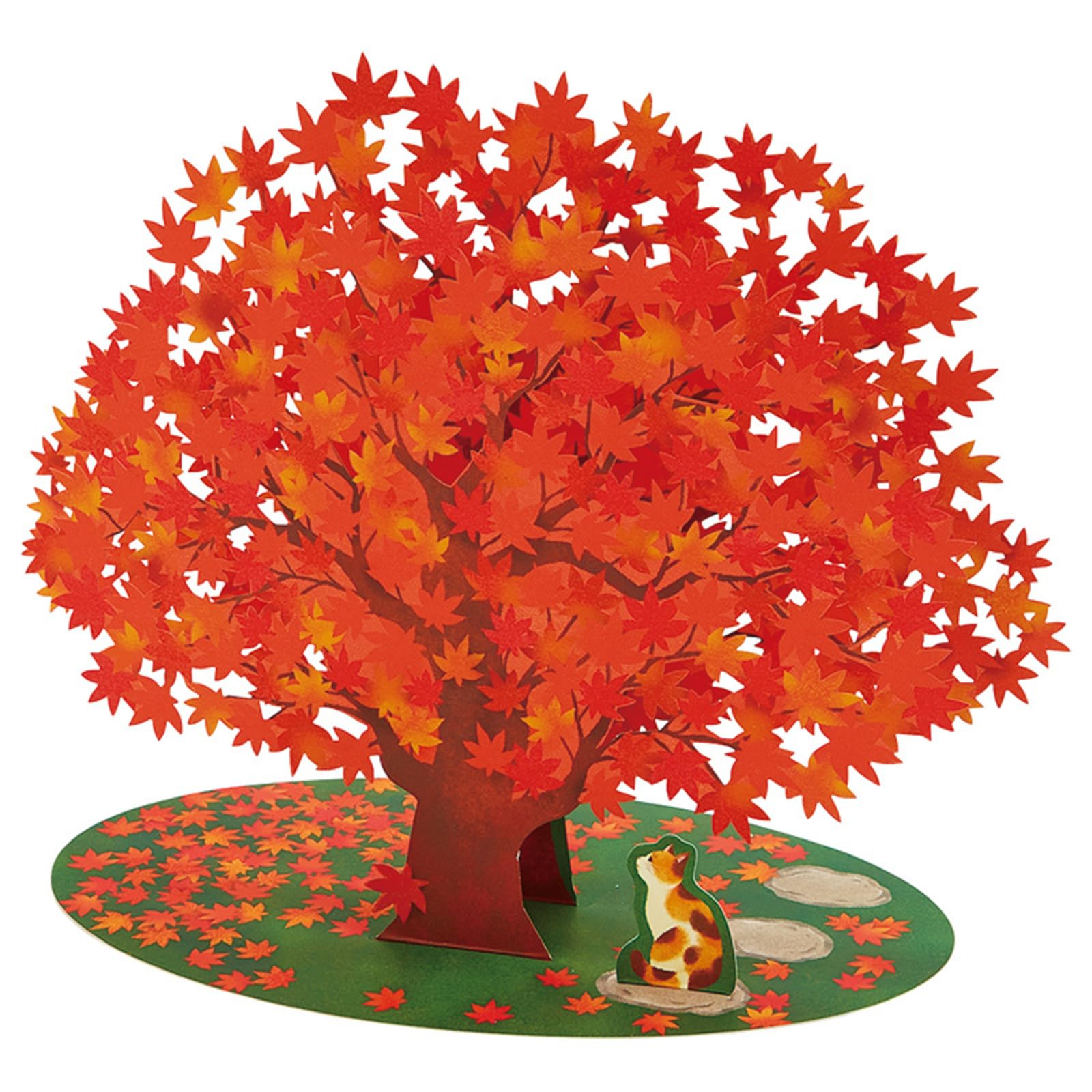 Sanrio Message Single Maple Greeting Ships AU SANRIO 012882 Card, Autumn, Tree, Card, Internationally, 18-3,