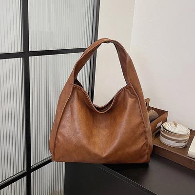 Versatile Large Capacity Soft Leather Bag  Commuter Shoulder Bag  High-End and Versatile  New Fashion