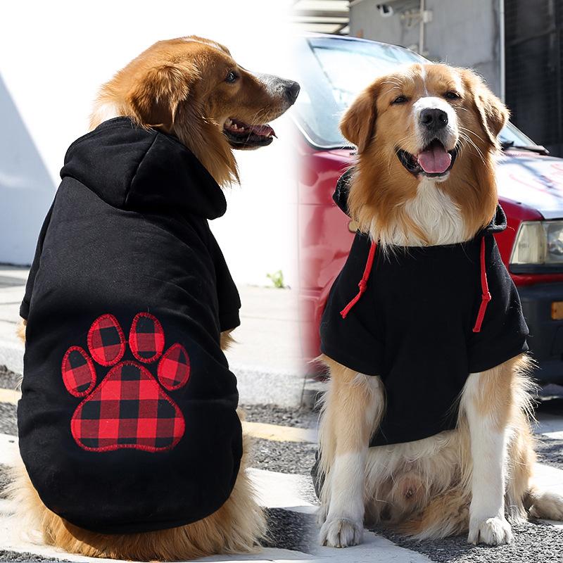 Autumn and Winter, Small and Large Dogs, Heart-shaped Checkered Dog Clothes, Cat Sweatshirts, Teddy Cats, French Fighting Pets