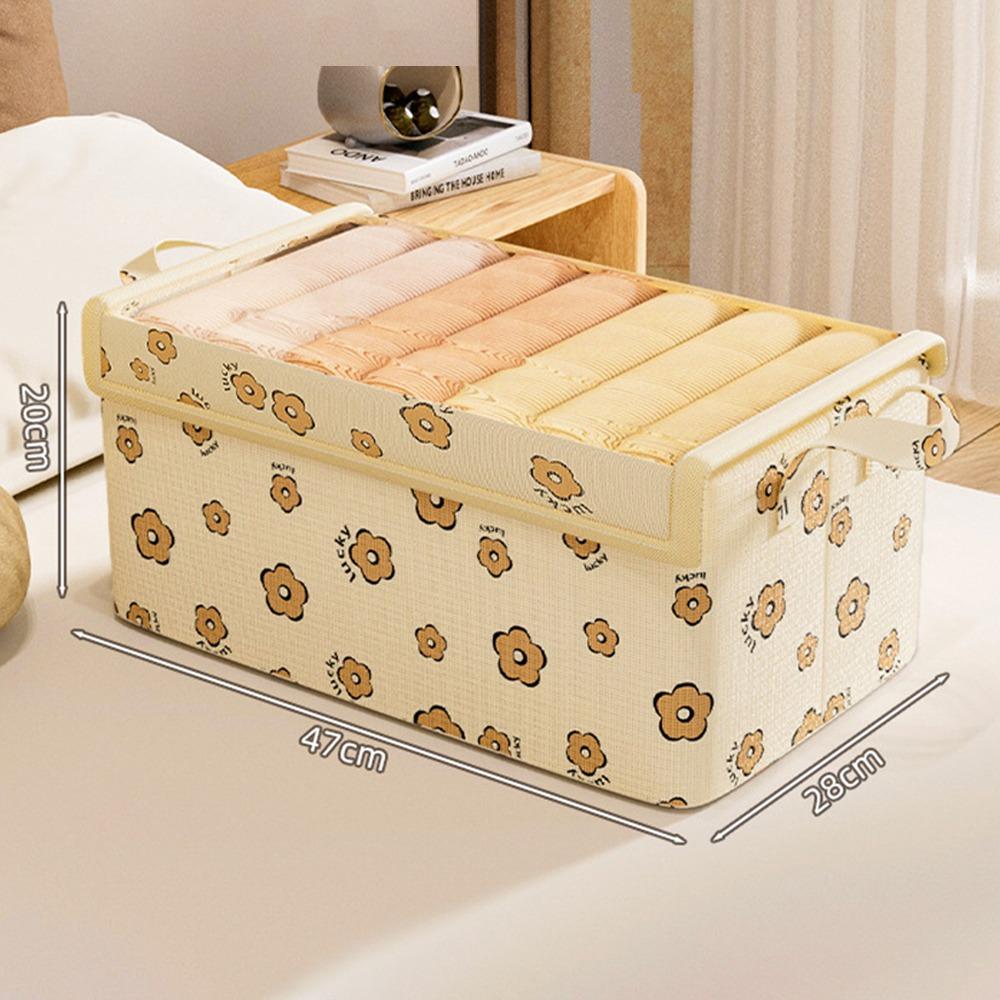 Cesta de Armazenamento de Tecido Espesso com Estrutura de Aço Organizador de Guarda-Roupa Caixa de Armazenamento de Roupas Suéter