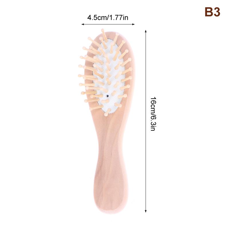 Anti-Static Scalp Massager for All Hair Types Detangling Cushion Design Airbag Wood Hair Comb Massage Brush