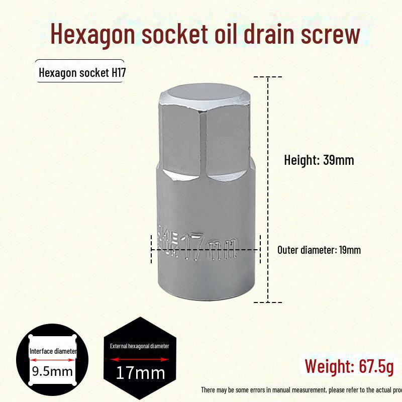 Zestaw śrub do miski olejowej z łbem sześciokątnym i kwadratem 4-kątnym Klucz nasadowy do skrzyni biegów