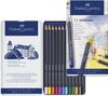 Goldfaber krāsainās zīmuļi 12 krāsas 114712 Faber-Castell komplektā, skārda kastē,