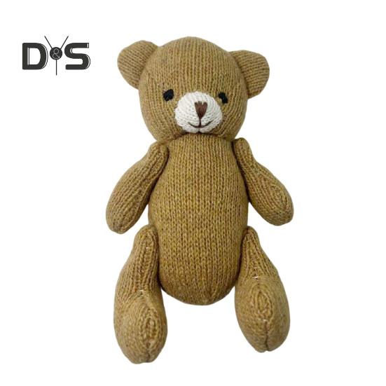 

Вальдорфская кукла кролик медведь плюшевая игрушка ручной работы мягкая мягкая игрушка для детей гипоаллергенная моющаяся кукла-компаньон для творческих игр коричневый