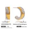 Youthway Iced Out Crystal Mixed Color Stud Earrings For Women 18K Gold Plated Stainless Steel Earrings Simple Fashion Jewelry