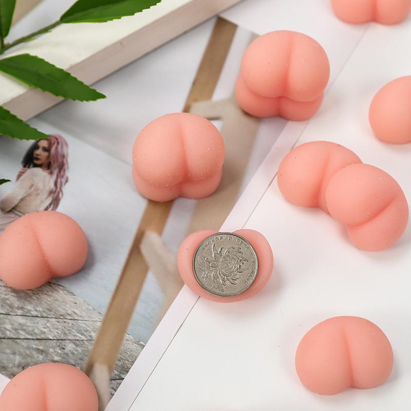 10/30/50 Fun Butt Mochi Squeezable 3D Stress Relief Peach Butt Stickers For Phone Decoration Accessories Toys