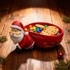 Yousheng Christmas Santa Claus Candy Bowl Multi-purpose Goodies Treats Sweets Nuts Dish Holder Container Santa Resin Figurine Holiday Party Ornament