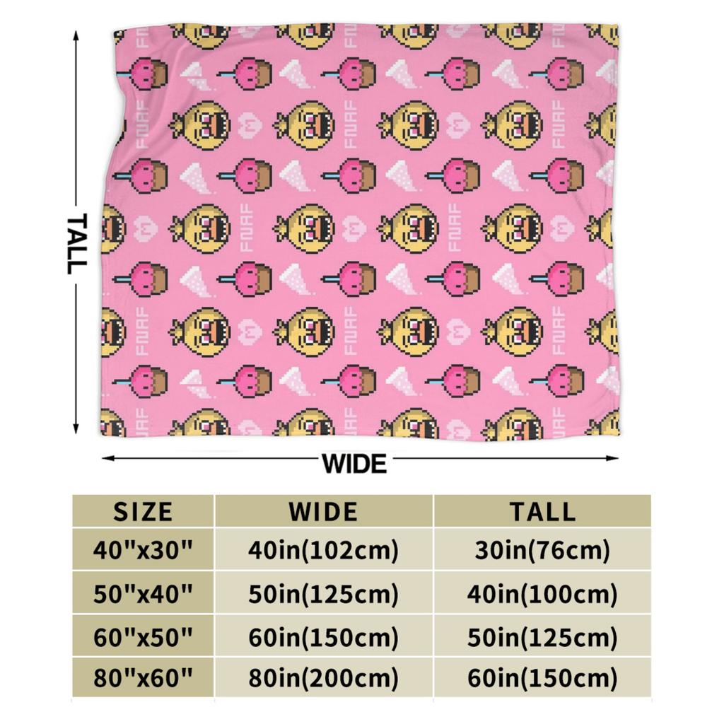 Chica Fnaf Horror Game Bonnie Blanket Multi-size Super Soft and Warm Throw Blankets for Couch Sofa and Bed
