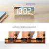 LED Digital Alarm Clock  Week Temperature Display Snooze 2 Alarms Night Mode 12/24H Output USB Port DST Table LED Clock