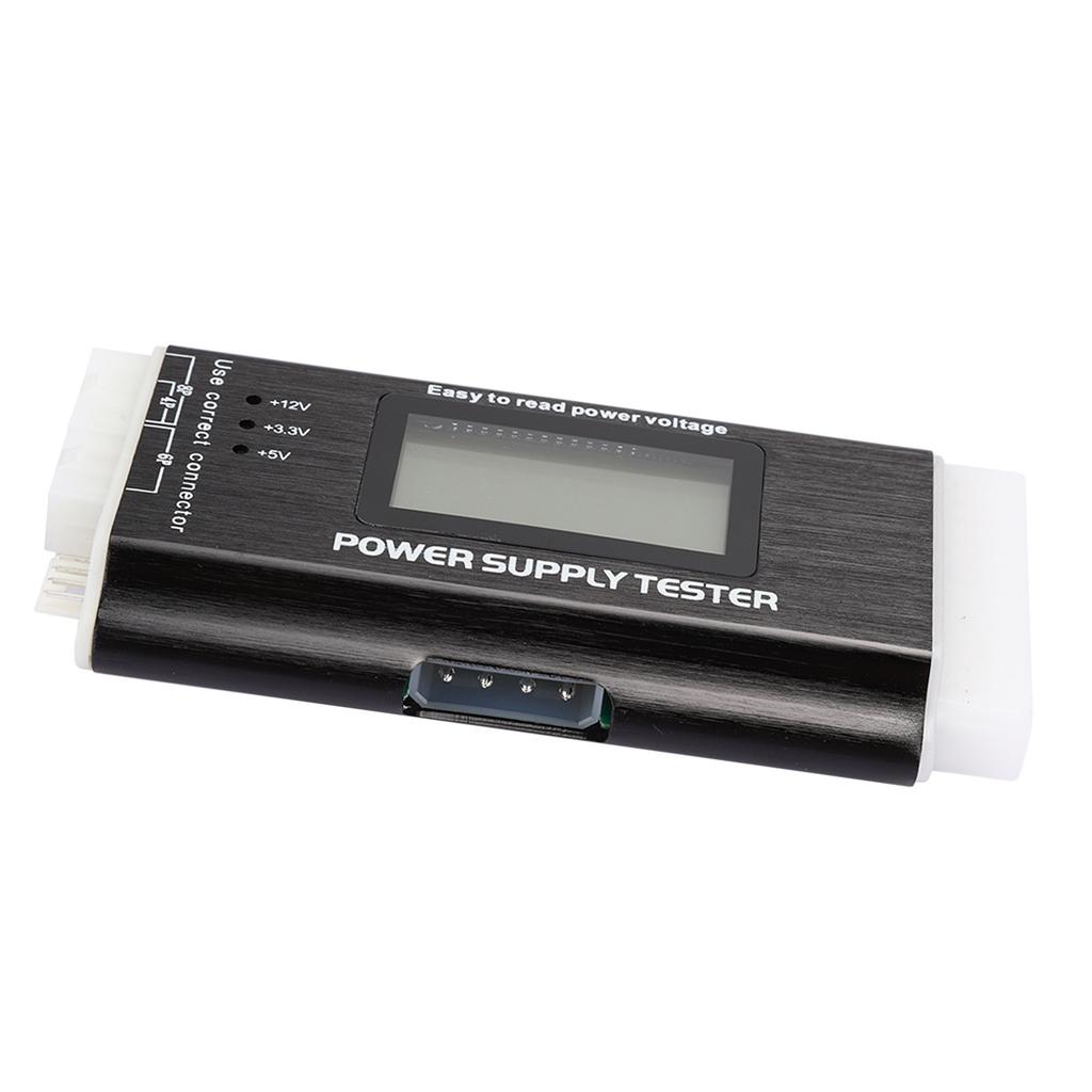 Computer Power Supply Tester LCD Display Aluminum Alloy Support 20 24Pin ATX SATA