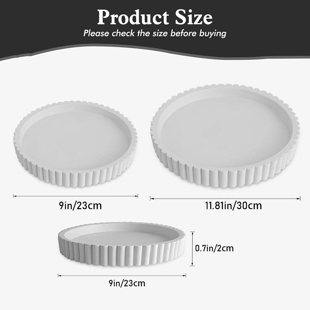 Circular Coffee Table Decor Tray Jewelry Trinket Dish Silicone Non-Slip Design Candle Coaster Kitchen Sink Soaps Tray