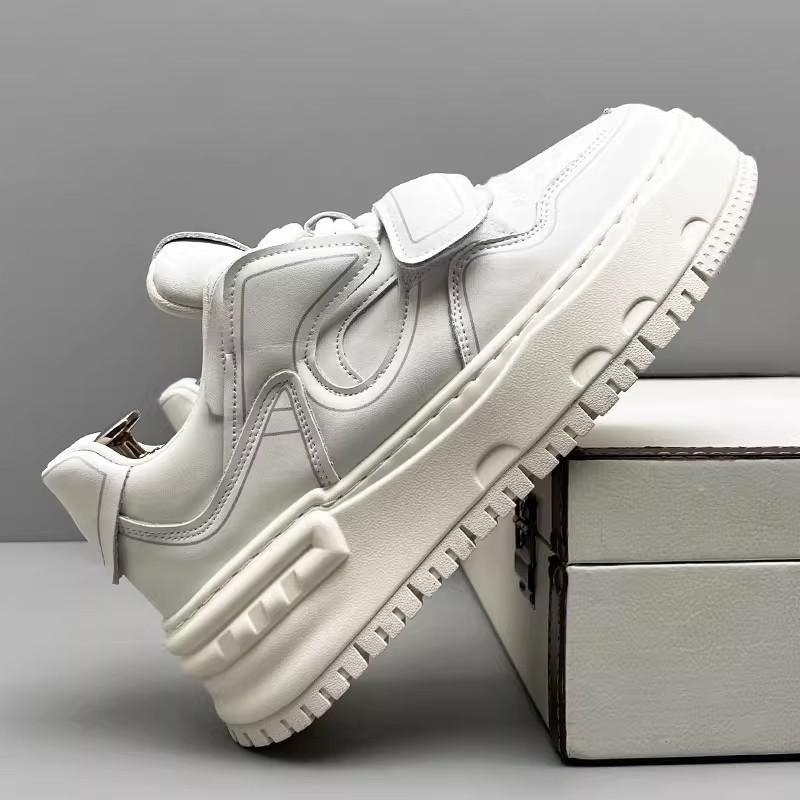 

Men s White Sneakers Autumn Winter Trend Outdoor Luxury Casual Shoes Height Increase Wear-resistant Comfortable Vulcanized Shoes 39 белый
