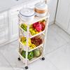 Movable Kitchen Storage Rack for Vegetables, Fruits, Spices, and Jars