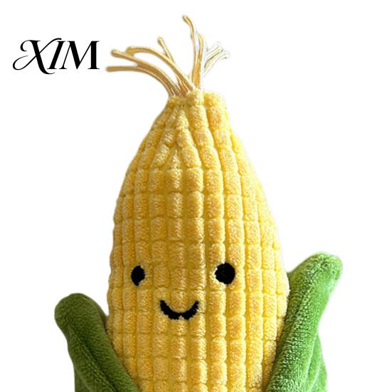 Indoor Play Toys for Pets Plush Corn Dog Toy, Squeaky Stuffed Chew Soft Teething Dogs Puppy Toy Small To Medium Pet Aggressive Chewers