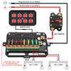 Universal Car 6/8 Gangs On-Off Control Switch Panel 7 LED Senstive Control 12V Combination Switch Electronic Relay System Panel