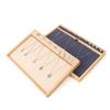 HeMu Solid Wood Microfiber Velvet Cloth Jewelry Tray Ring Necklace Storage Box Jewelry Counter Display Rack Mall Dressing Table