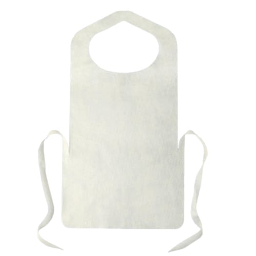 

med358 Nonwoven Aprons with Drawstrings for Small Stores and Individual Use (Individually Folded, 10 Individually Wrapped) Disposable Aprons for Small