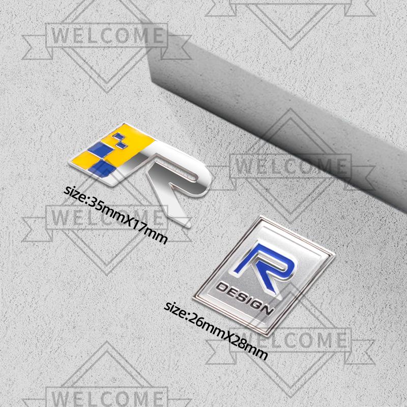 3D Car Stickers R Design AWD Moose Test Emblem Auto Body Badge Trunk Decal For Volvo XC90 XC40 S60 S90 V60 V90 XC60 Accessories