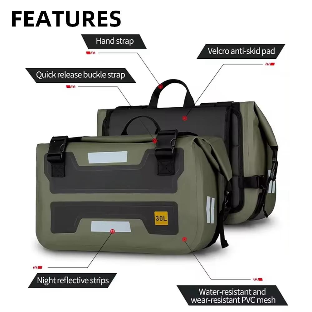 30L*2 Saddle Bag For YAMAHA NAMX 125 155 NMAX125 NMAX155 Motorcycle Waterproof Outdoor Large Capacity Luggage Storage Panniers-