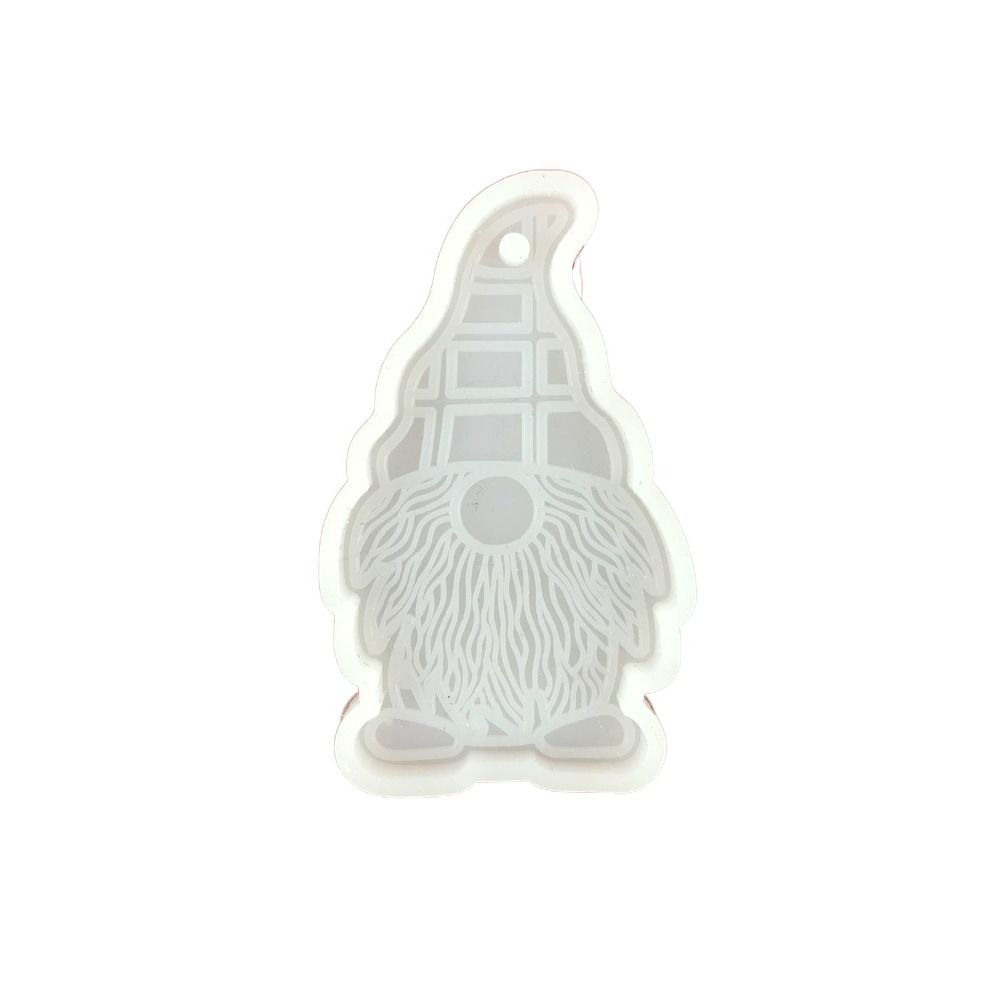 Hanging Tags Dwarf Keychain Pendant Mold DIY Santa Claus Mold Xmas Pendant Silicone Mold  Garden