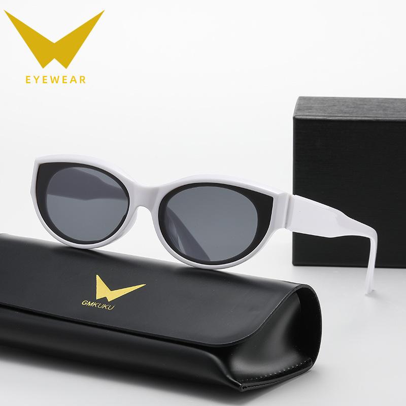 Personalized Sunglasses Retro Hip Hop Oval Sunglasses Street Shot Trendy Sunglasses