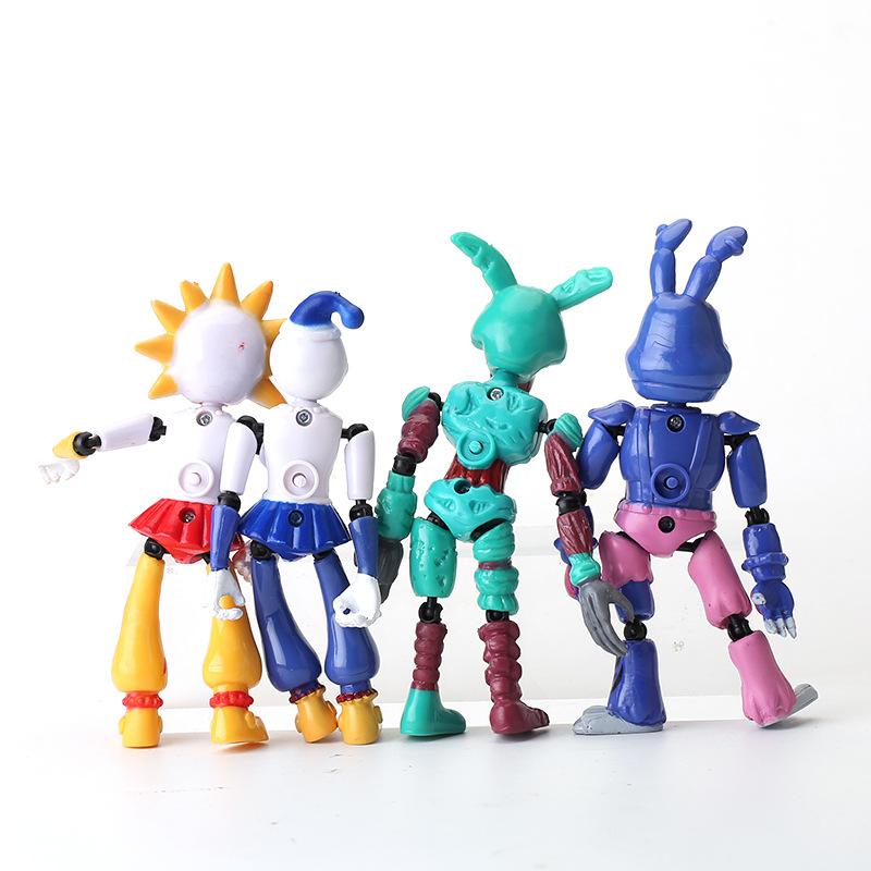 4 Stück/Set Fnaf Five Nights At Freddy'S Actionfiguren Gelenkige Bewegliche Figuren Spielzeug PVC Sammlerpuppen Spielzeug