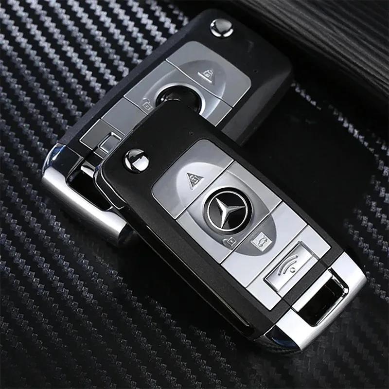 Car Key Stickers Auto Control Keychain Emblem Accessories For Mercedes benz A C E S Class CLA CLS W212 W213 W204 W205 CLA CLS