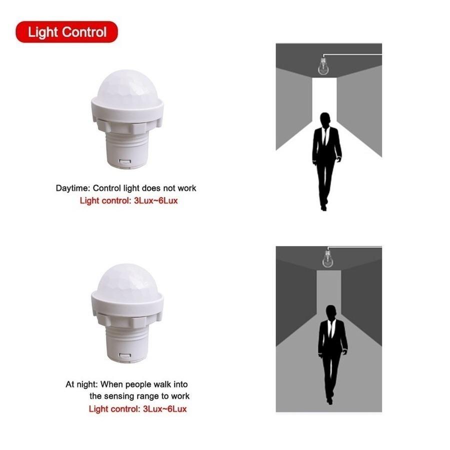 50PCS/ Lot PIR Sensor Detector Smart Switch 110V 220V LED PIR Infrared Motion Sensor Detection Automatic Sensor Light Switch