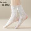 White Lace Ruffle Mid-Calf Socks for Spring/Summer - Sweet Girl Style