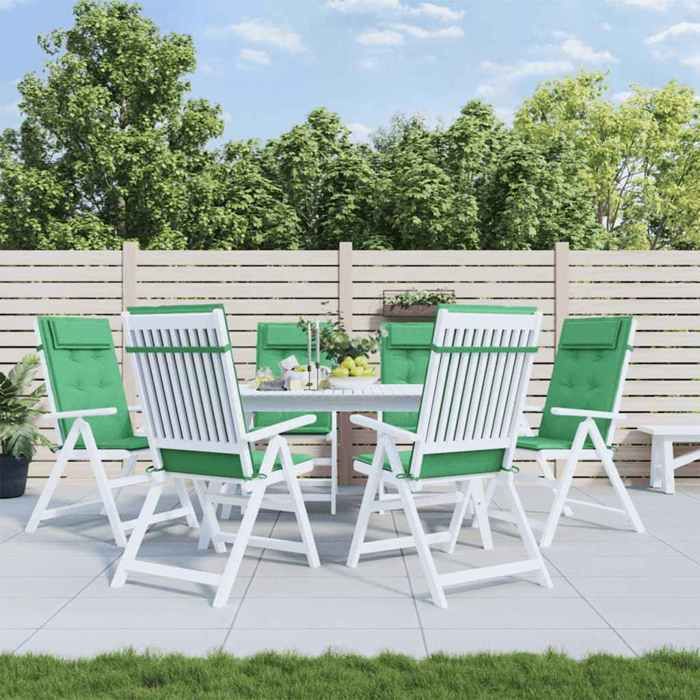 VidaXL High Back Chair Cushions Set of 6 Green Oxford Fabric, Cushion, Chair Cushion, Seat Cushion 361891