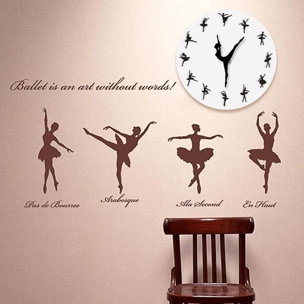 New 1x Dance Ballet Creation Wall Clock Home Decor Wall Decor